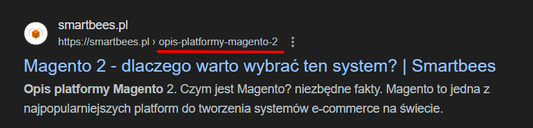 Frazy kluczowe w adresie URL