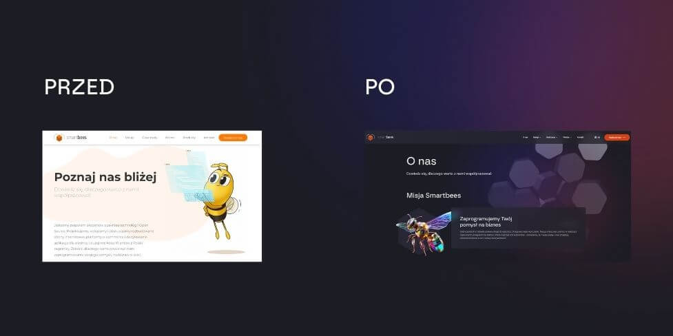 Nowy wygląd podstrony o nas Podstrona o nas