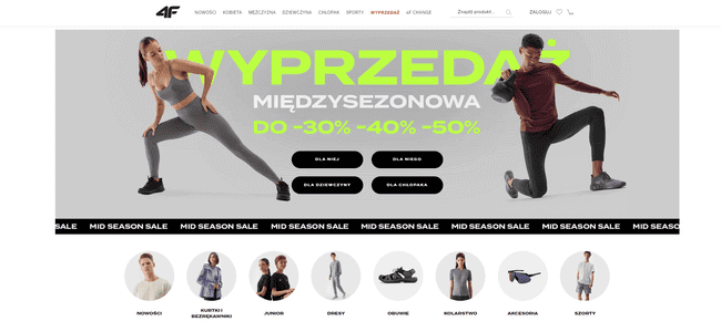 4F - polska witryna na Magento Strona na Magento - 4F