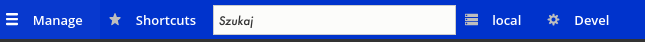 Wyszukiwarka funkcji - Admin Toolbar Admin Toolbar wyszukiwarka