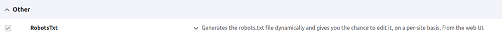 Aktywacja modułu w Drupalu Aktywny moduł robots.txt