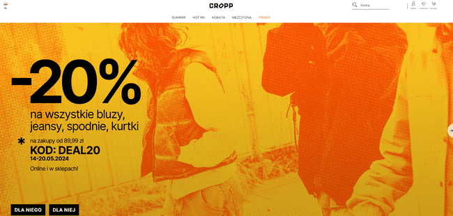 Cropp - e-commerce na Magento Sklep na Magento - Cropp