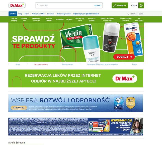 Dr Max - przykład sklepu na Magento Sklep na Magento - Dr Max