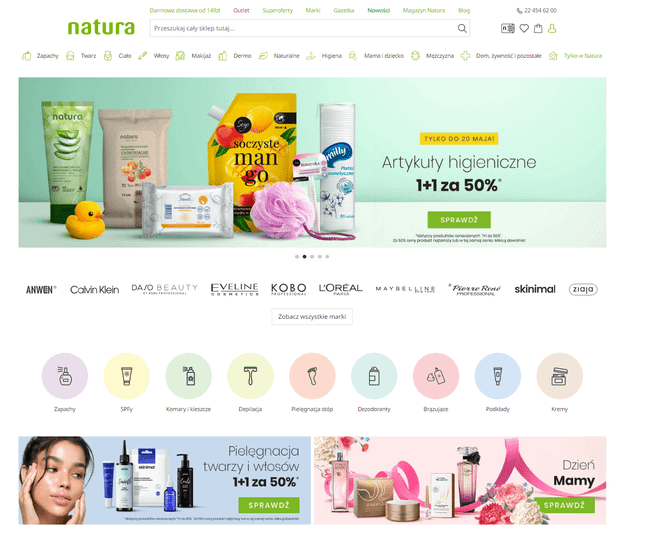 Drogerie Natura - przykład sklepu na Magento Sklep na Magento - Drogerie Natura