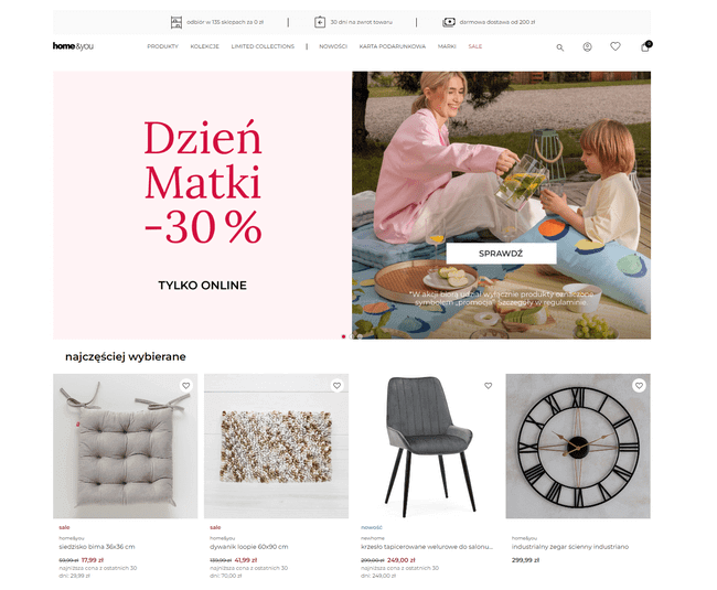Magento e-commerce - Home and you Home and You sklep na Magento