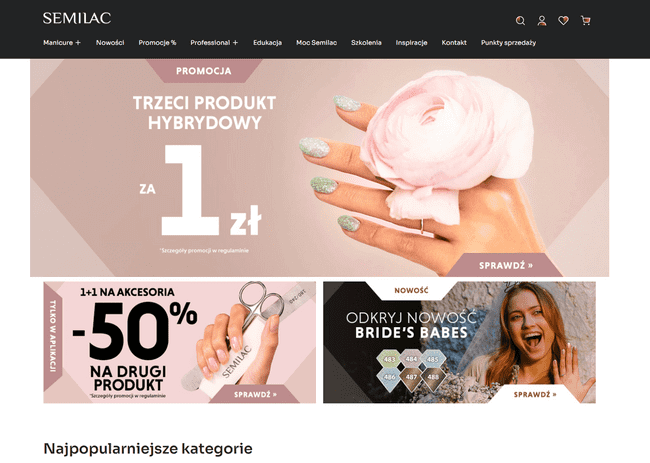 Semilac - sklep na Magento Sklep internetowy na Magento - Semilac