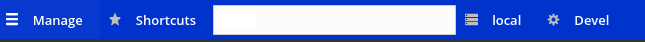 Toolbar Search submodule Admin Toolbar Search