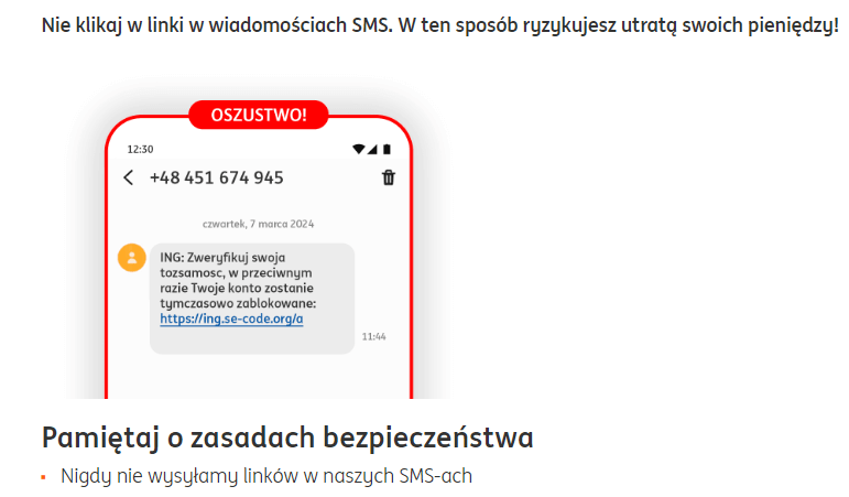 Ostrzeżenie przed phishingiem