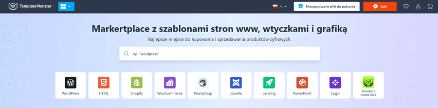 Witryna do inspiracji - Template Monster Template Monster - strona do inspiracji