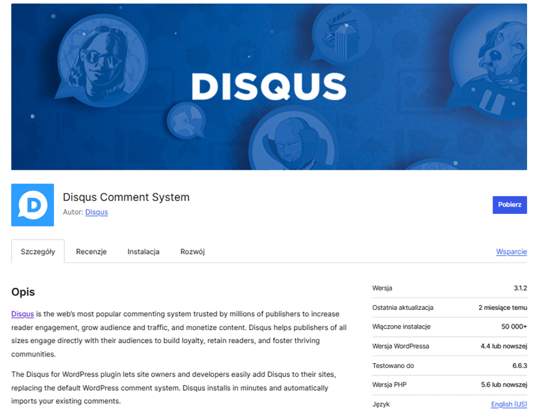 Wtyczka Disqus