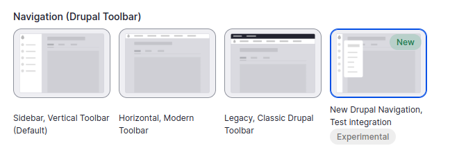 Vertical navigation in Drupal 11 Drupal 11's vertical navigation
