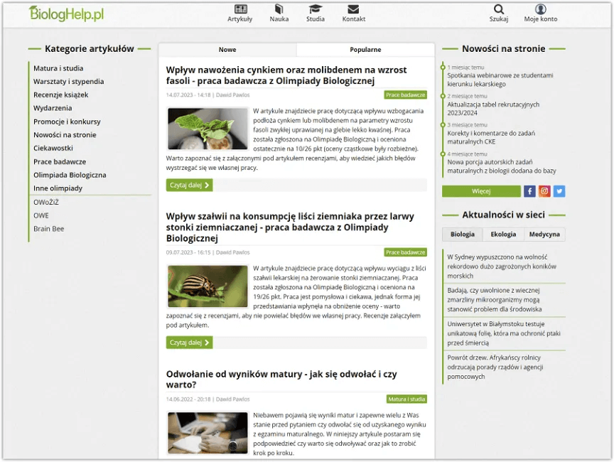 Blog on Drupal Biolog Help blog homepage