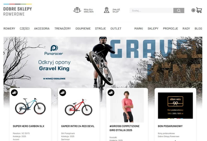 dobresklepyrowerowe.pl website on Drupal Dobresklepyrowerowe.pl homepage