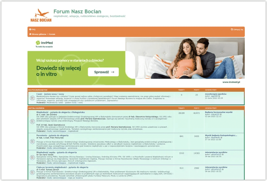 Nasz Bocian website on Drupal Nasz Bocian forum