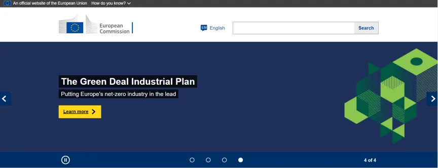 European Commission homepage European Commission website