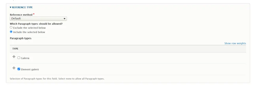 Selecting Gallery Elements Setting paragraph limit