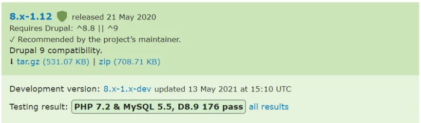 Information about the Paragraphs module in the directory Installing the Paragraphs module