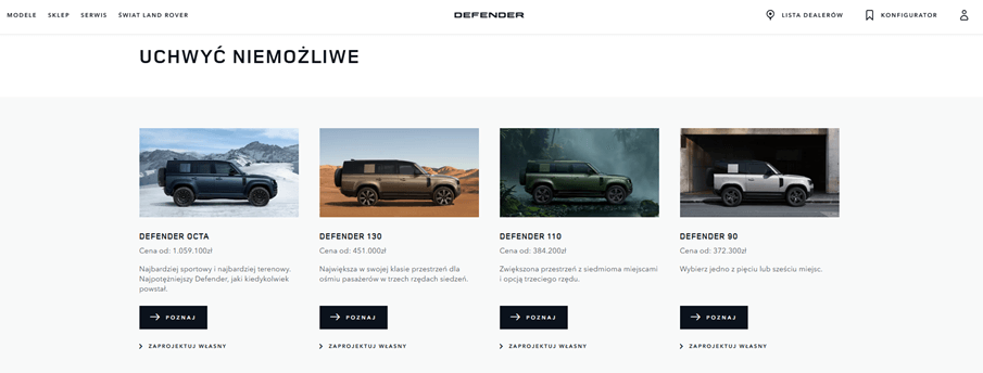 Sklep Magento - Land Rover Sklep Land Rover na Magento