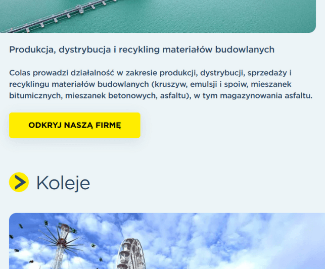 Szczegóły rozwiązania Colas - slidery
