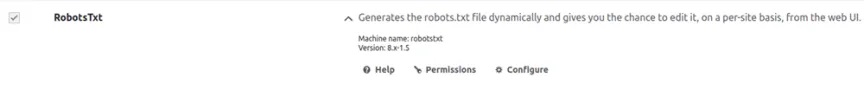 RobotsTxt file configuration Configuration of RobotsTxt