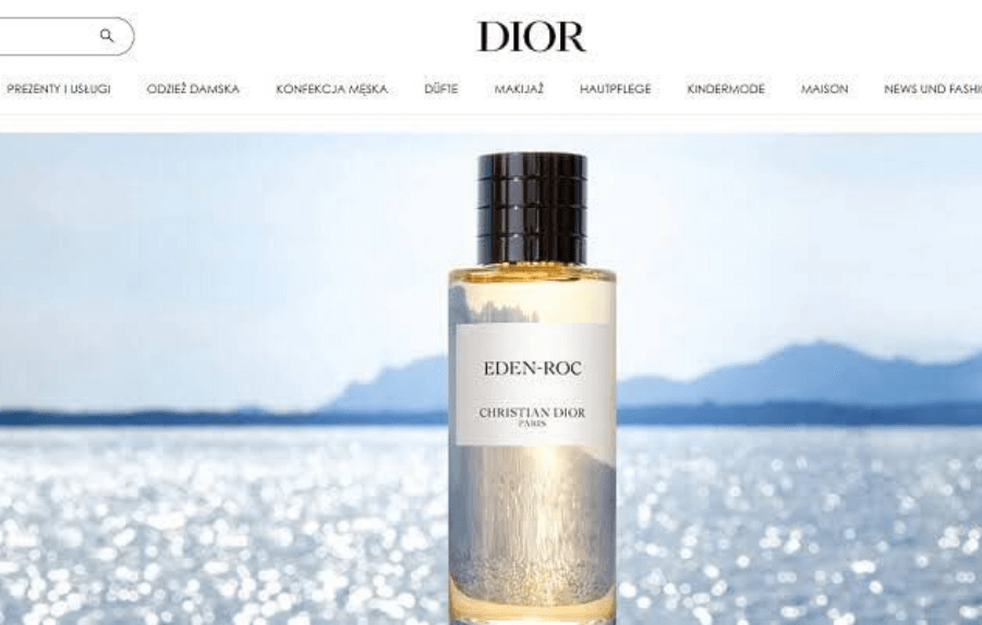 Zastosowanie flat design na stronie Dior Flat design na przykładzie Diora