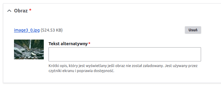 Dodawanie zdjęć Drupal - dodawanie obrazu