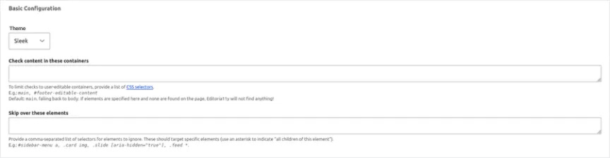How to configure editoria11y Editoria11y module configuration