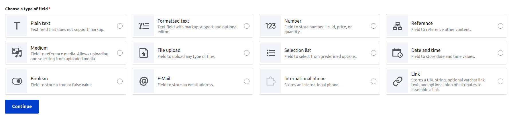 Media type selection Selecting media type in Drupal image gallery