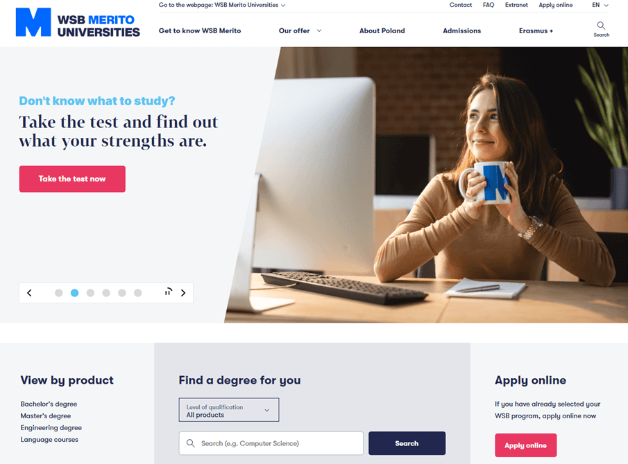 Merito's Drupal-based website Merito's website