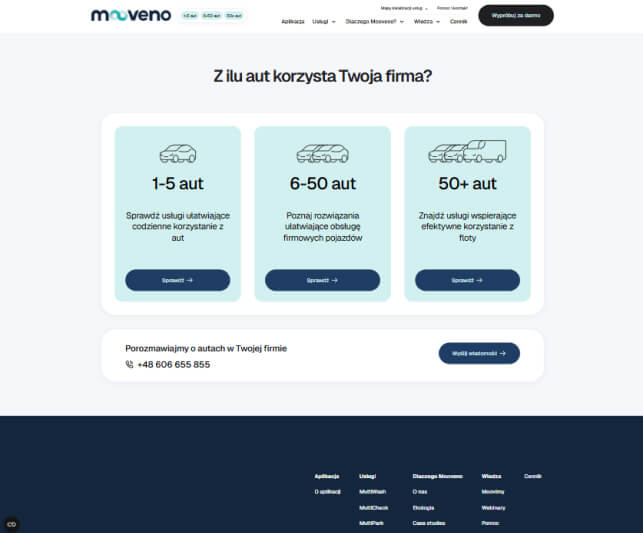 Segmenty oferty Mooveno Segmentacja oferty
