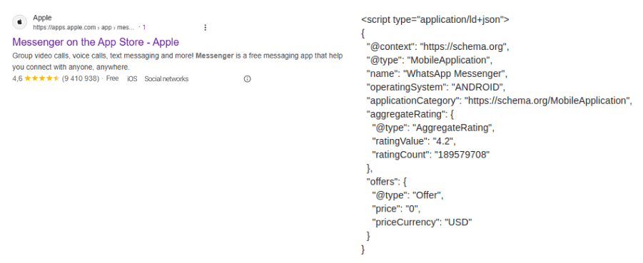 Structured data Schema SoftwareApplication