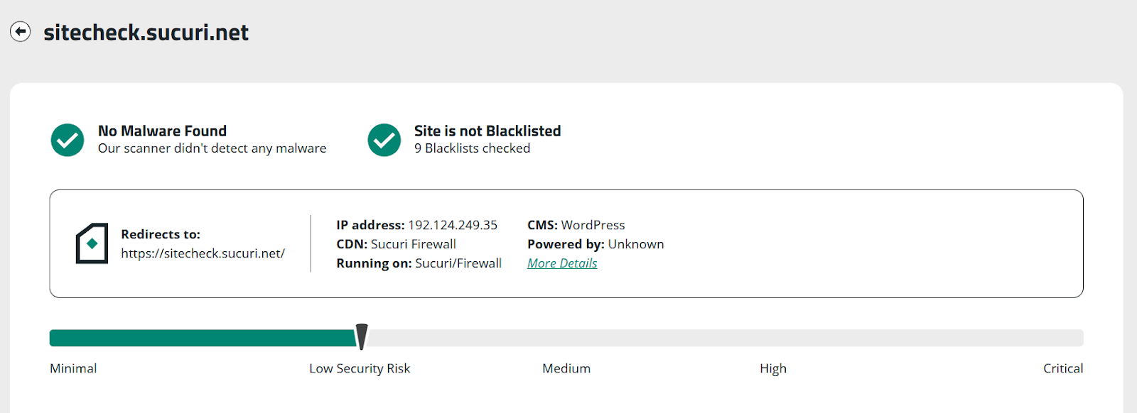 Monitoring wydajności w Sucuri SiteCheck
