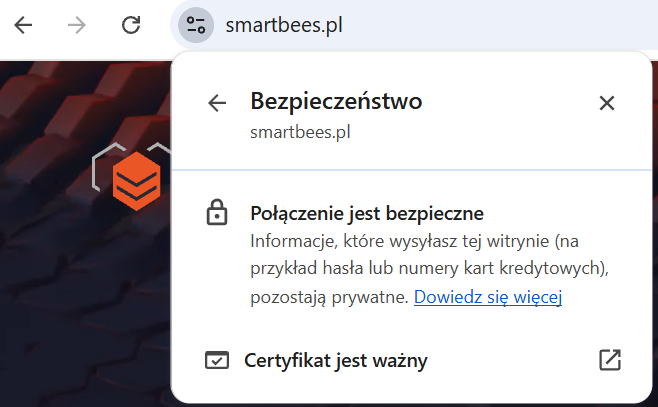 Bezpieczne połączenie z witryną Powiadomienie o protokole https