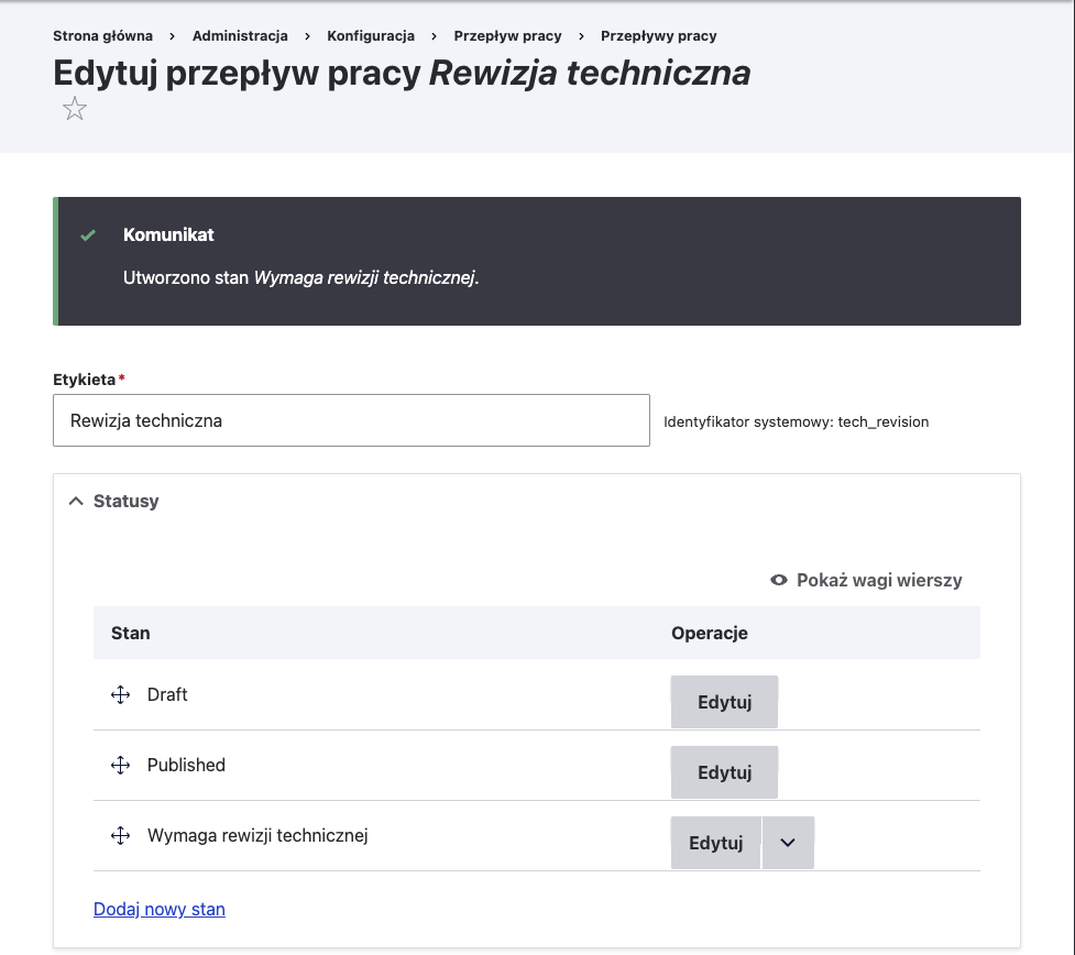 Jak edytować workflow