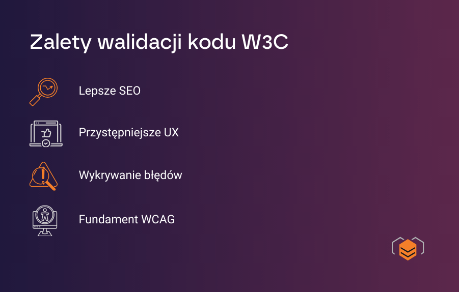 Plusy walidacji W3C Korzyści płynące z przeprowadzania walidacji W3C