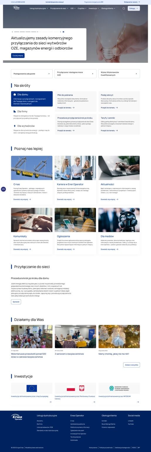 Efekty projektu Enea Operator Enea Operator - efekty pracy