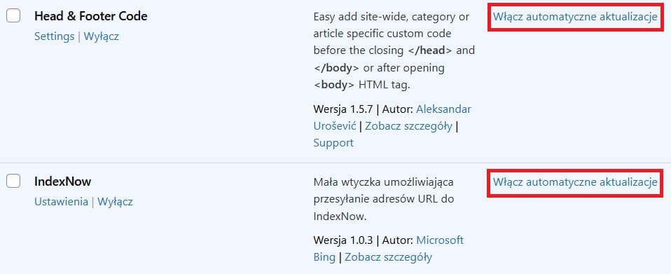 Automatyczne aktualizacje