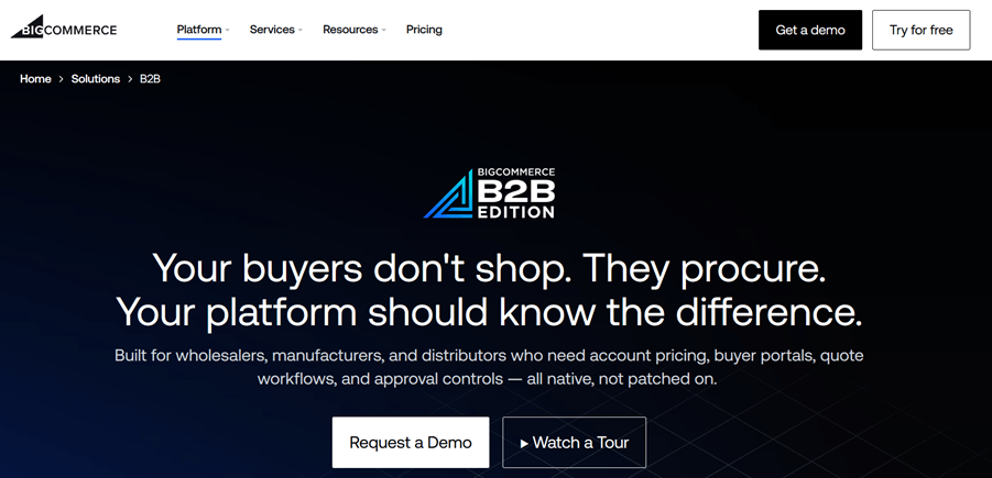 Platforma B2B BigCommerce