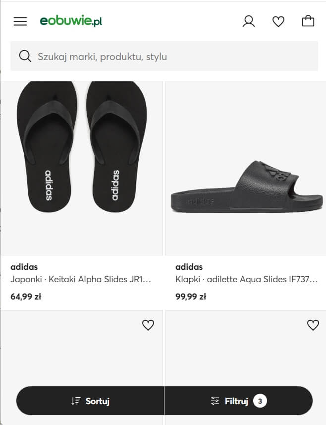 System filtrowania produktów w e-commerce