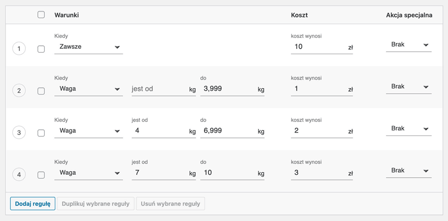 Wtyczka Flexible Shipping