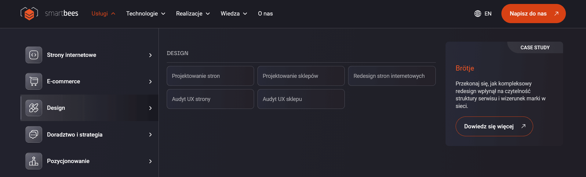 Smartbees – menu