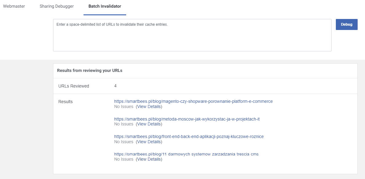 Walidacja kilku adresów URL Walidacja kilku adresów URL