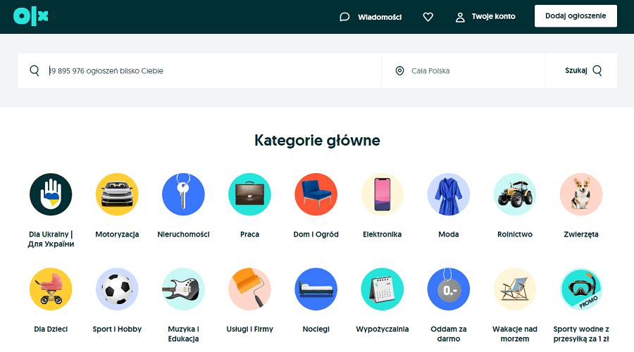 Aplikacja internetowa Olx Aplikacja webowa ogloszeniowa
