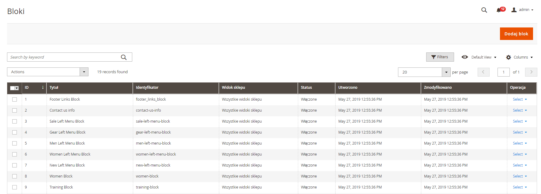 bloki w magento bloki w sklepie magento