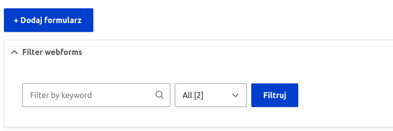 Webform - dodawanie formularza Dodanie formularza