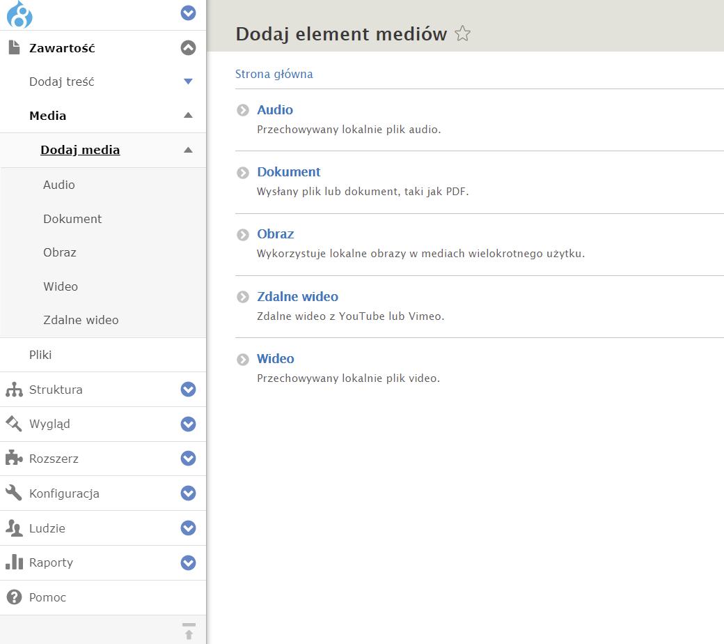 Zarządzanie mediami w Drupalu Zarządzanie mediami w Drupalu