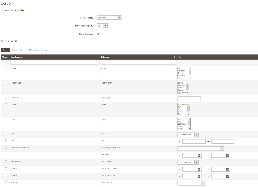 Eksportowanie danych produktowych z Magento Eksportowanie danych produktowych z Magento