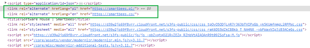 Atrybuty Hreflang w kodzie strony Moduł Hreflang w Drupalu