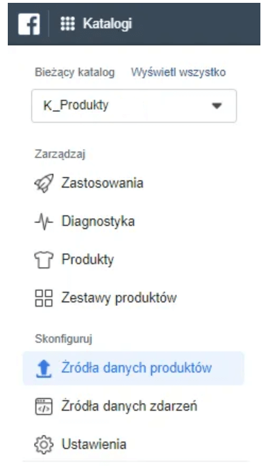 Wygląd katalogu produktów Facebooka Katalog produktów Facebooka