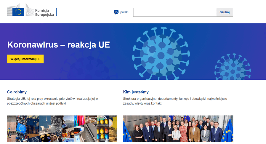 Strona Komisji Europejskiej na Drupalu Strona Komisji Europejskiej na Drupalu